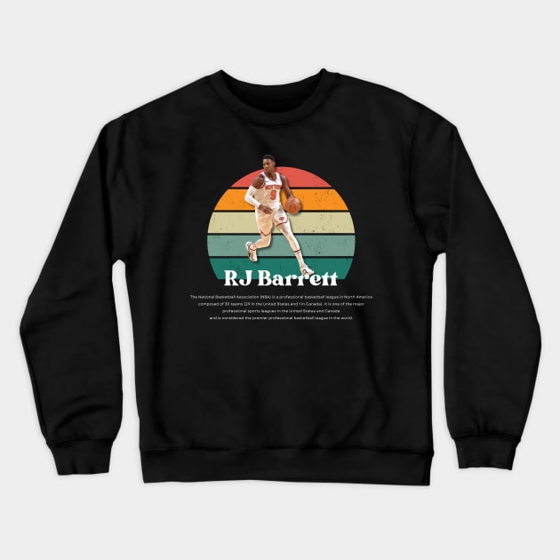 RJ Barrett Vintage V1 Crewneck Sweatshirt by Gojes Art